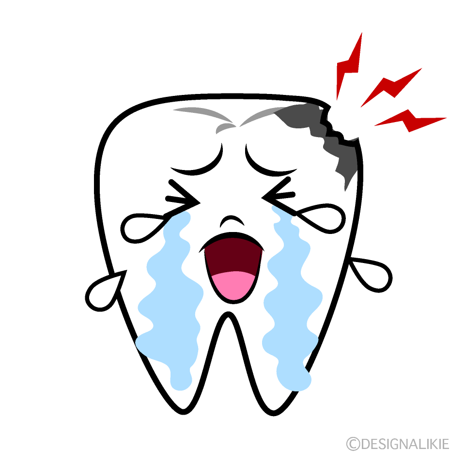 かわいい泣く歯イラスト