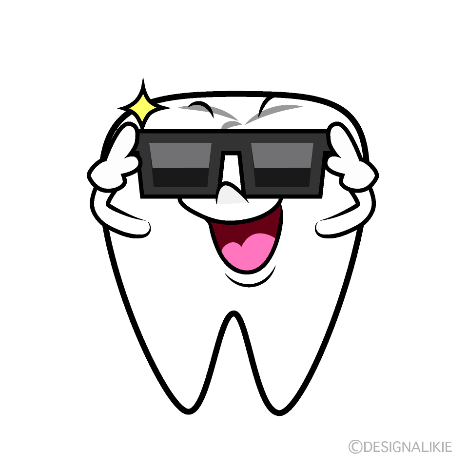 Cute Cool Tooth Clipart
