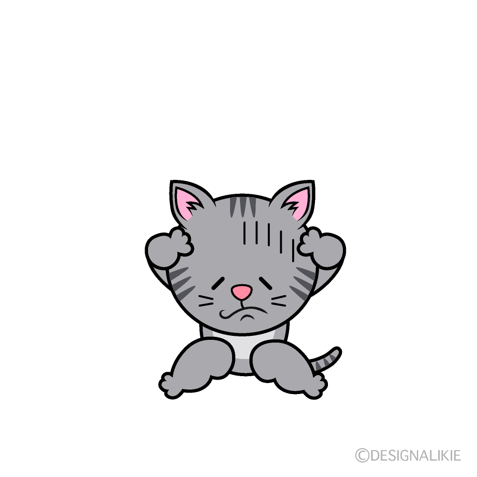 Cute Bowing Silver Tabby Clipart