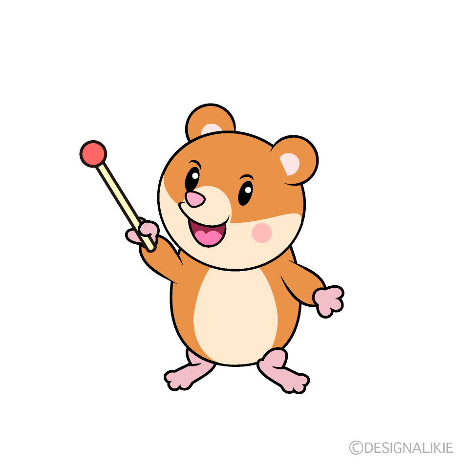 Cute Explaining Hamster Clipart