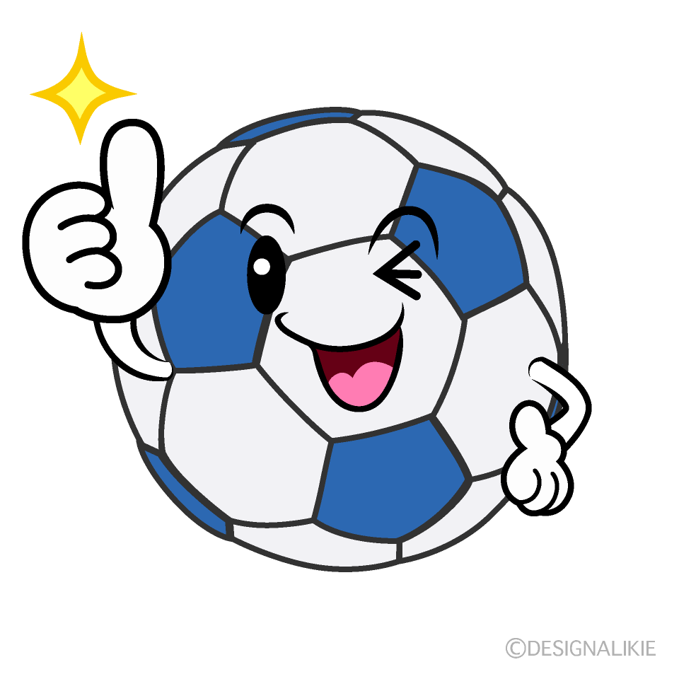 Cute Thumbs-up Soccer Ball Clipart
