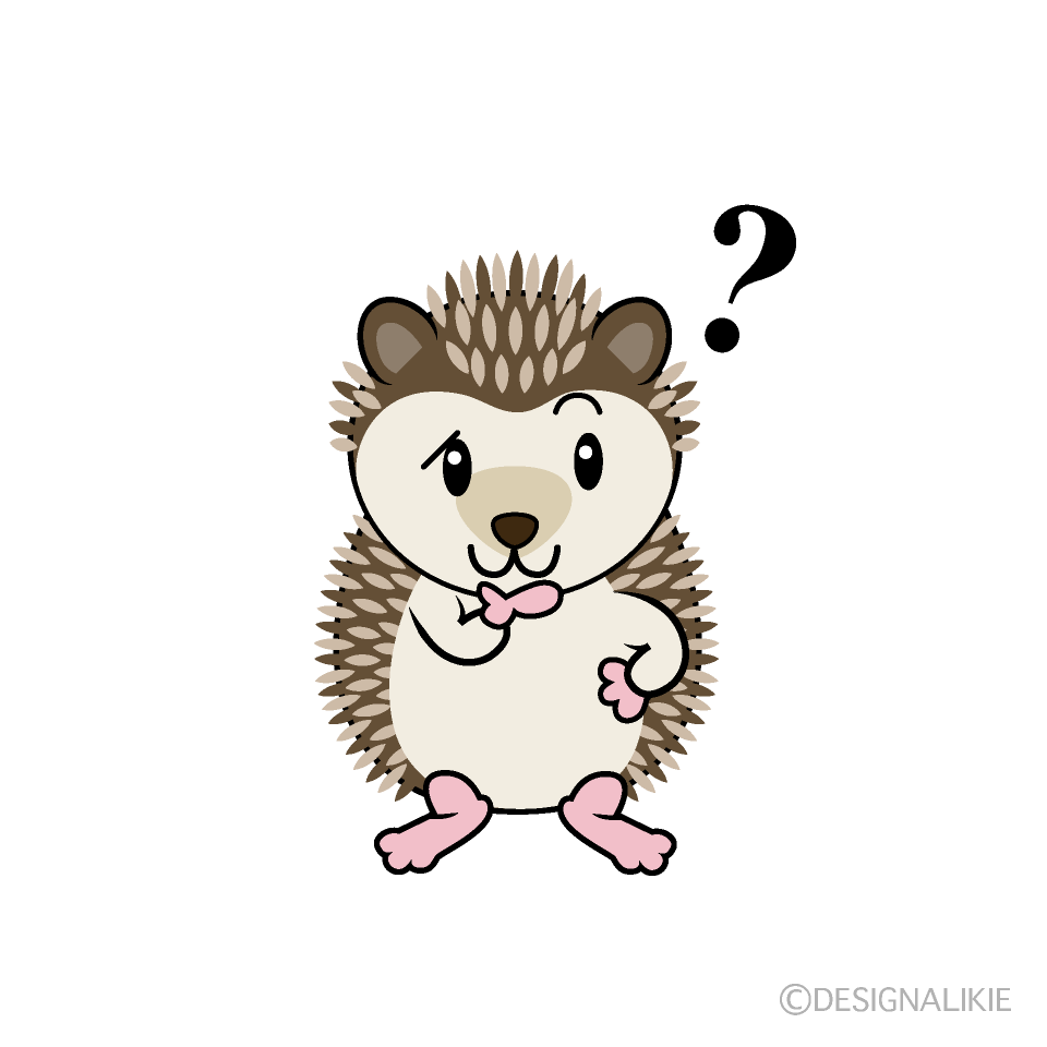 Cute Thinking Hedgehog Clipart