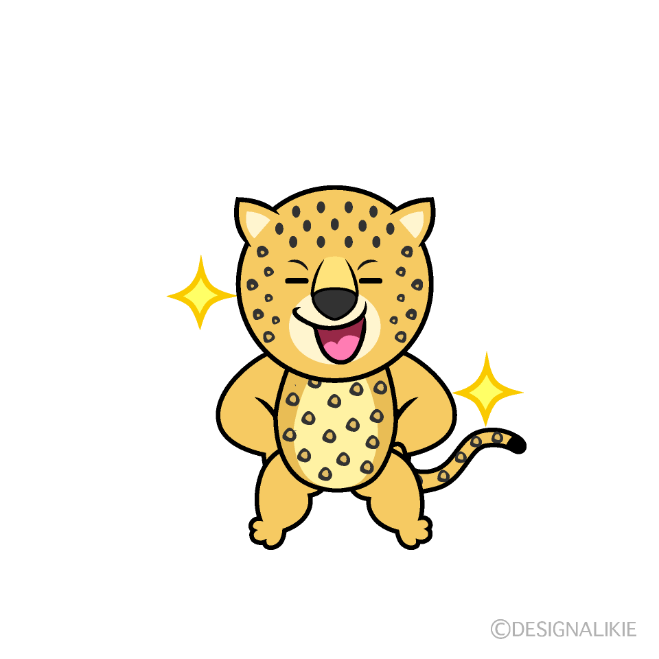 Cute Posing Leopard Clipart