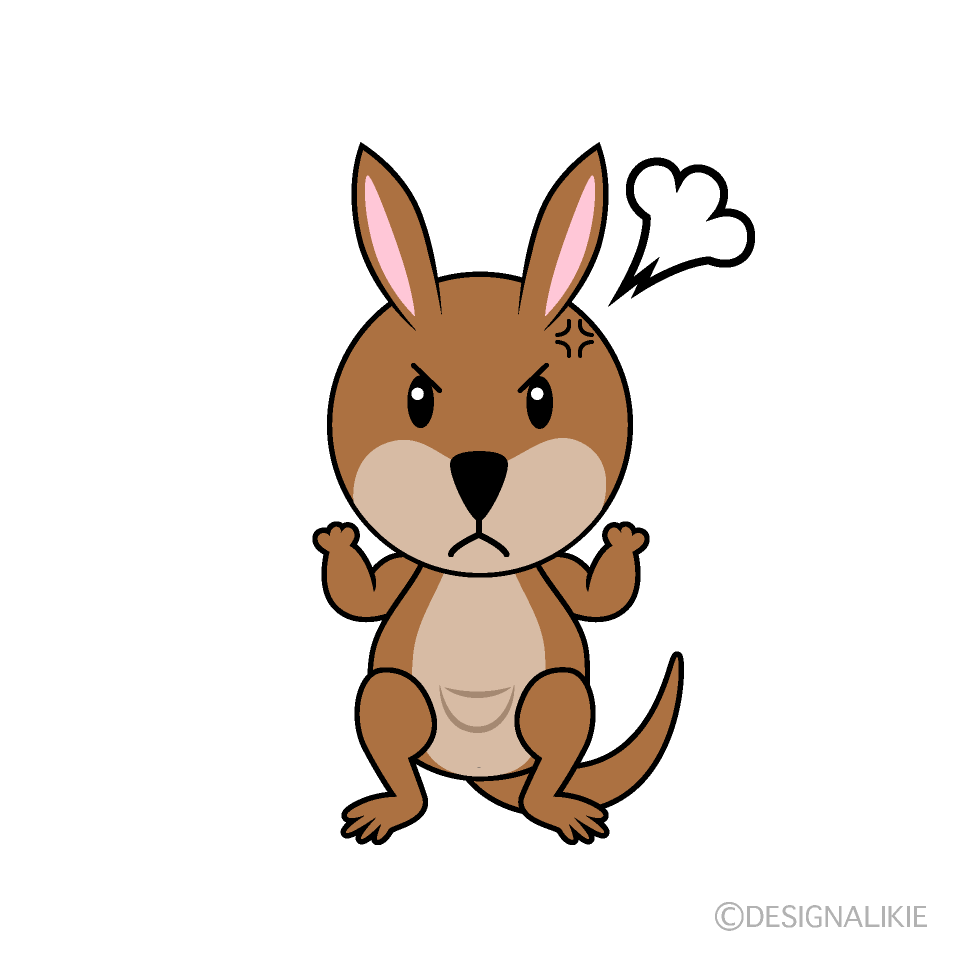 Cute Angry Kangaroo Clipart
