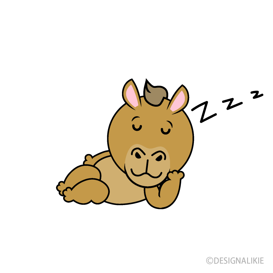 Cute Sleeping Camel Clipart