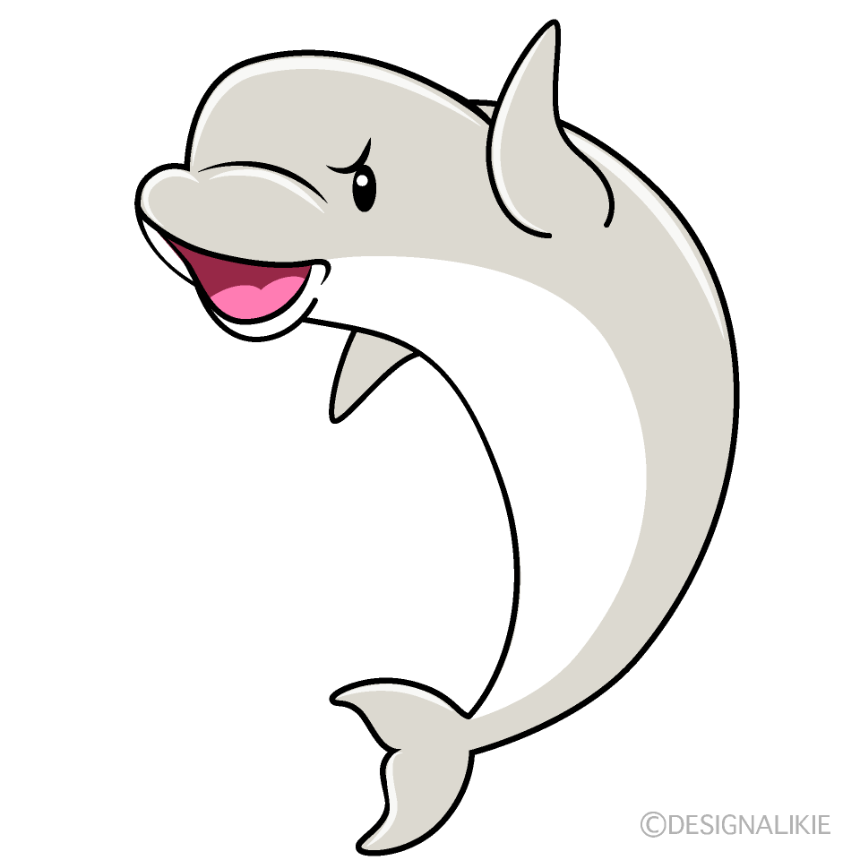 Cute Angry Beluga Whale Clipart