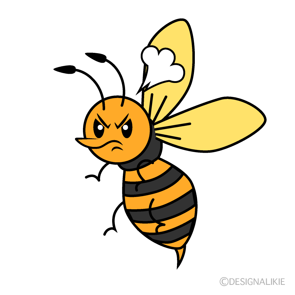 Cute Angry Hornet Clipart