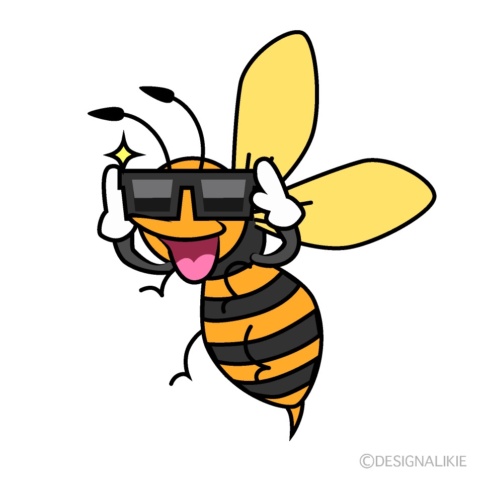 かわいいかっこいいスズメバチイラスト