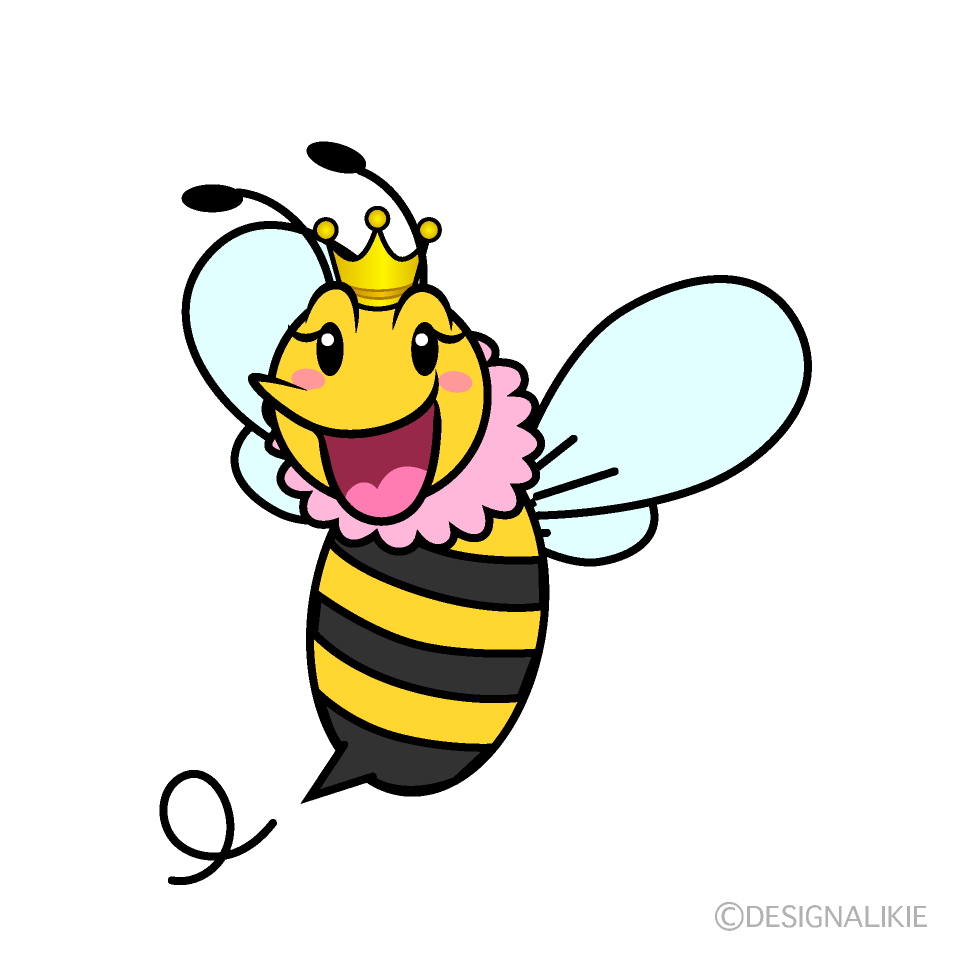 かわいい驚くメス蜂イラスト