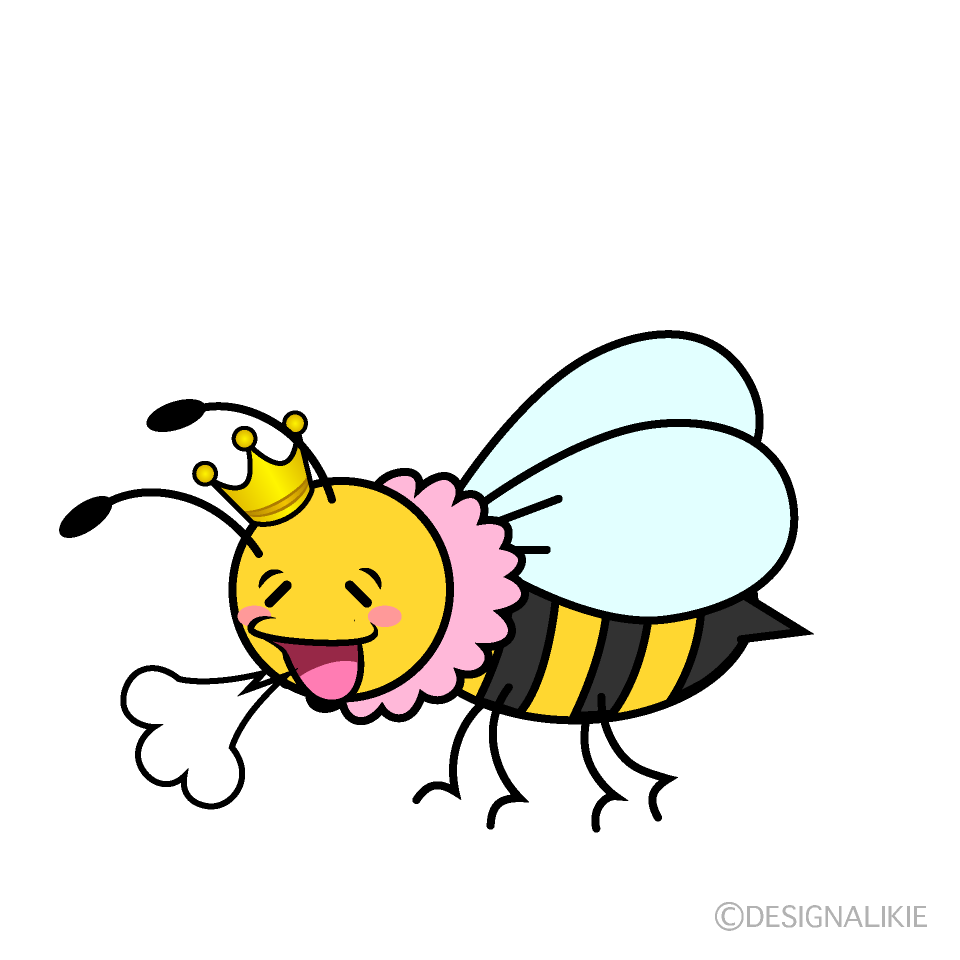 かわいいほっとするメス蜂イラスト