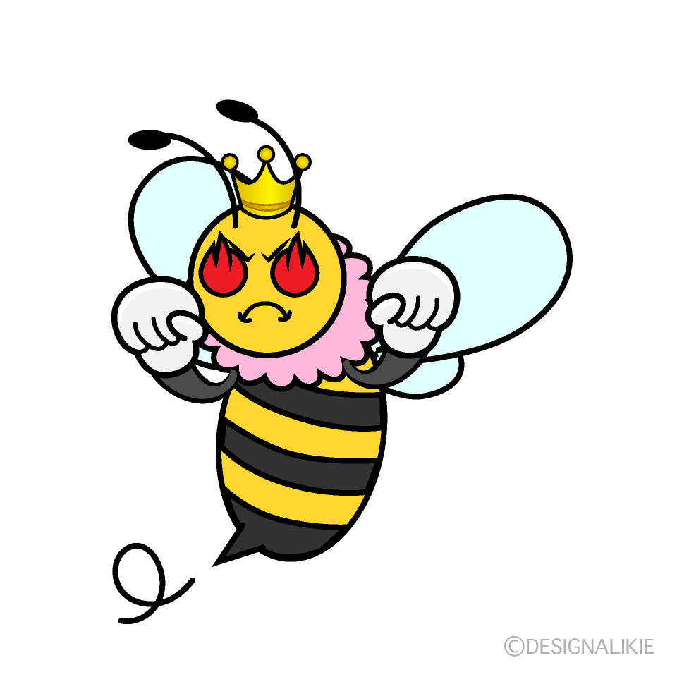 かわいい熱意のメス蜂イラスト