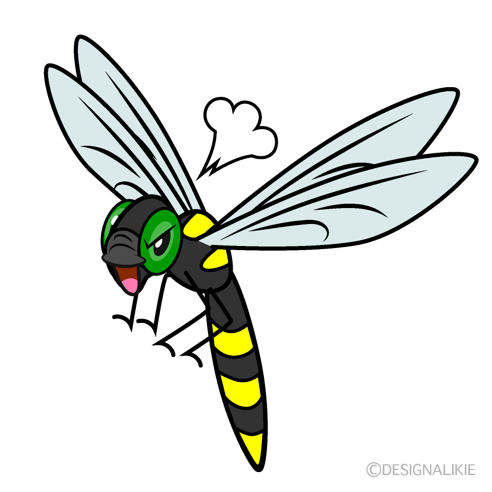 Cute Angry Giant Dragonfly Clipart