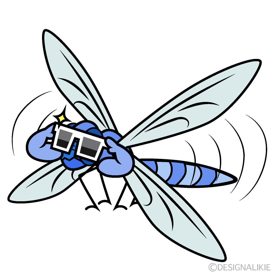 Cute Sunglasses Common Dragonfly Clipart