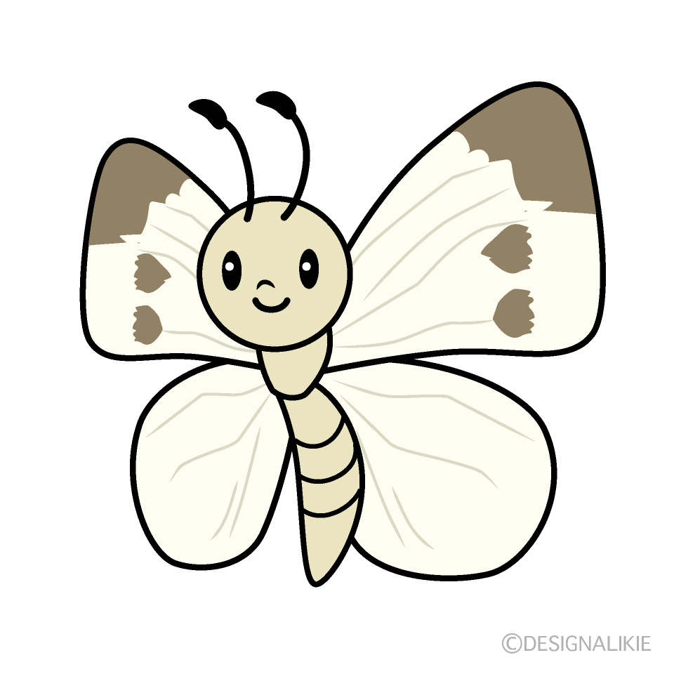 かわいいモンシロチョウイラスト