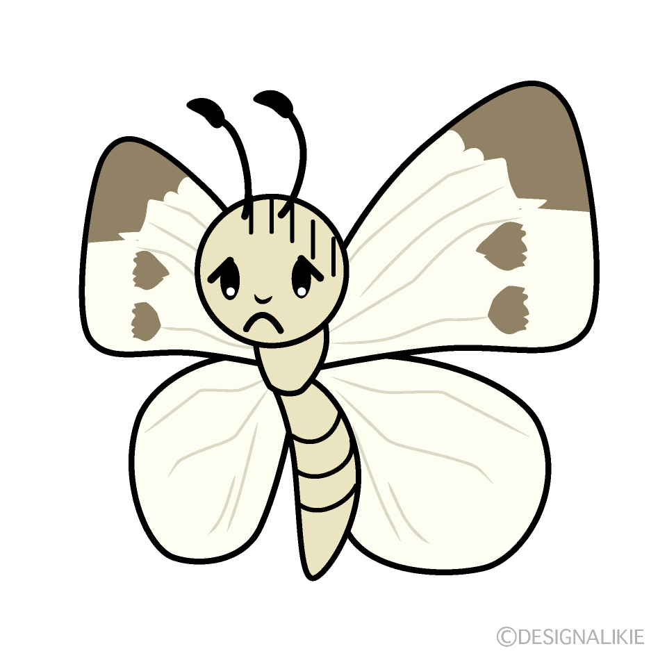 かわいいお辞儀するモンシロチョウイラスト