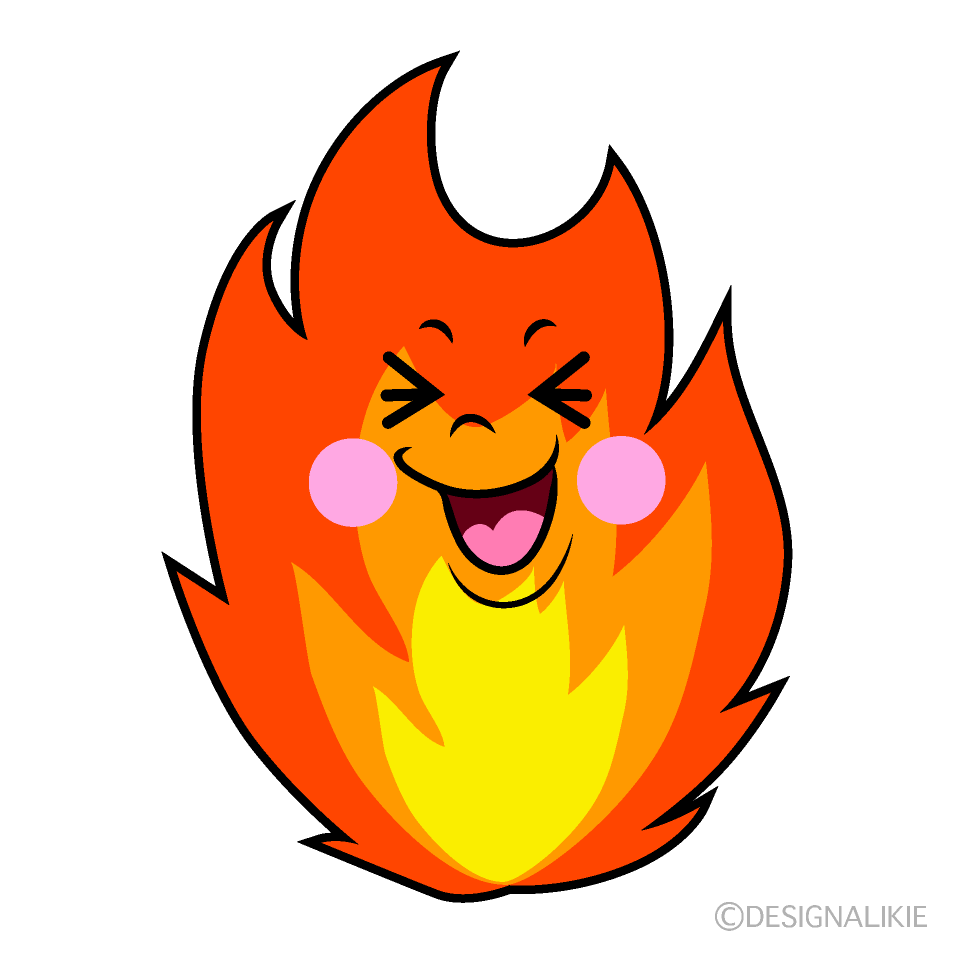 Cute Laughing Flame Clipart