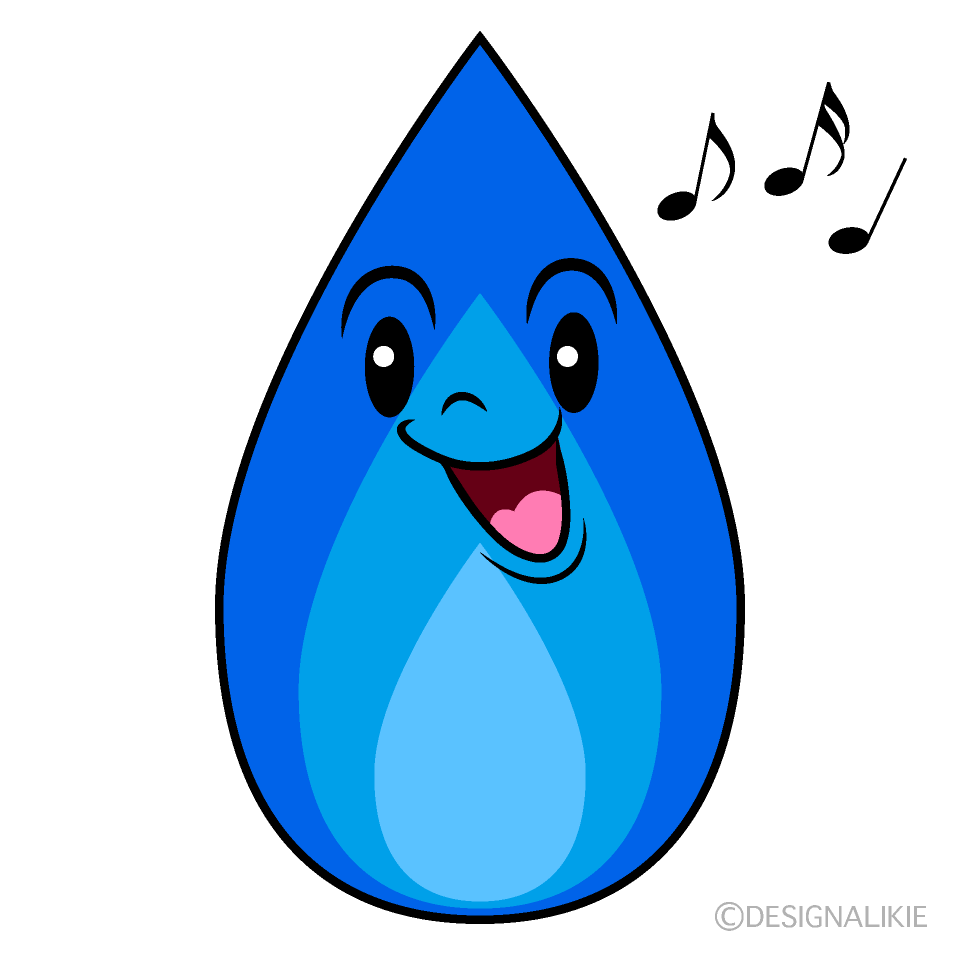 かわいい歌うガス火イラスト