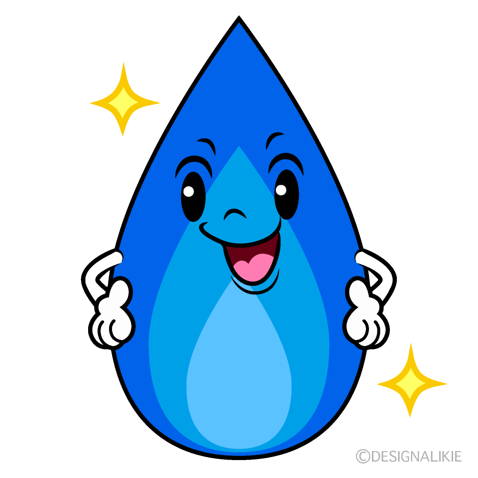 かわいいポーズするガス火イラスト