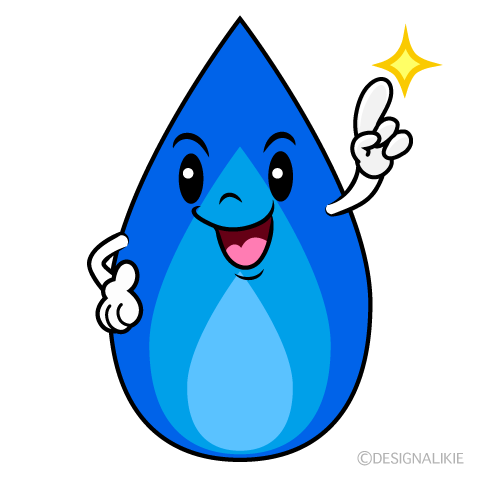 かわいい指差しするガス火イラスト