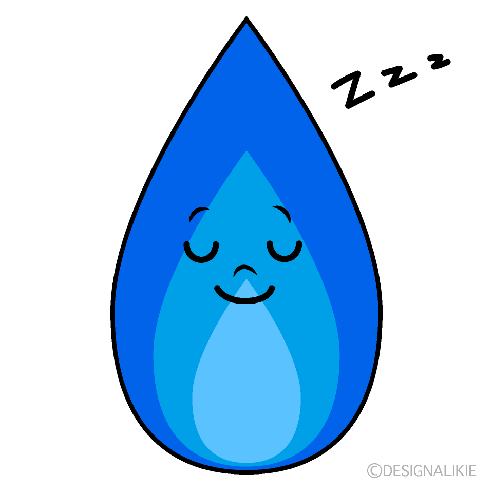 かわいい寝るガス火イラスト
