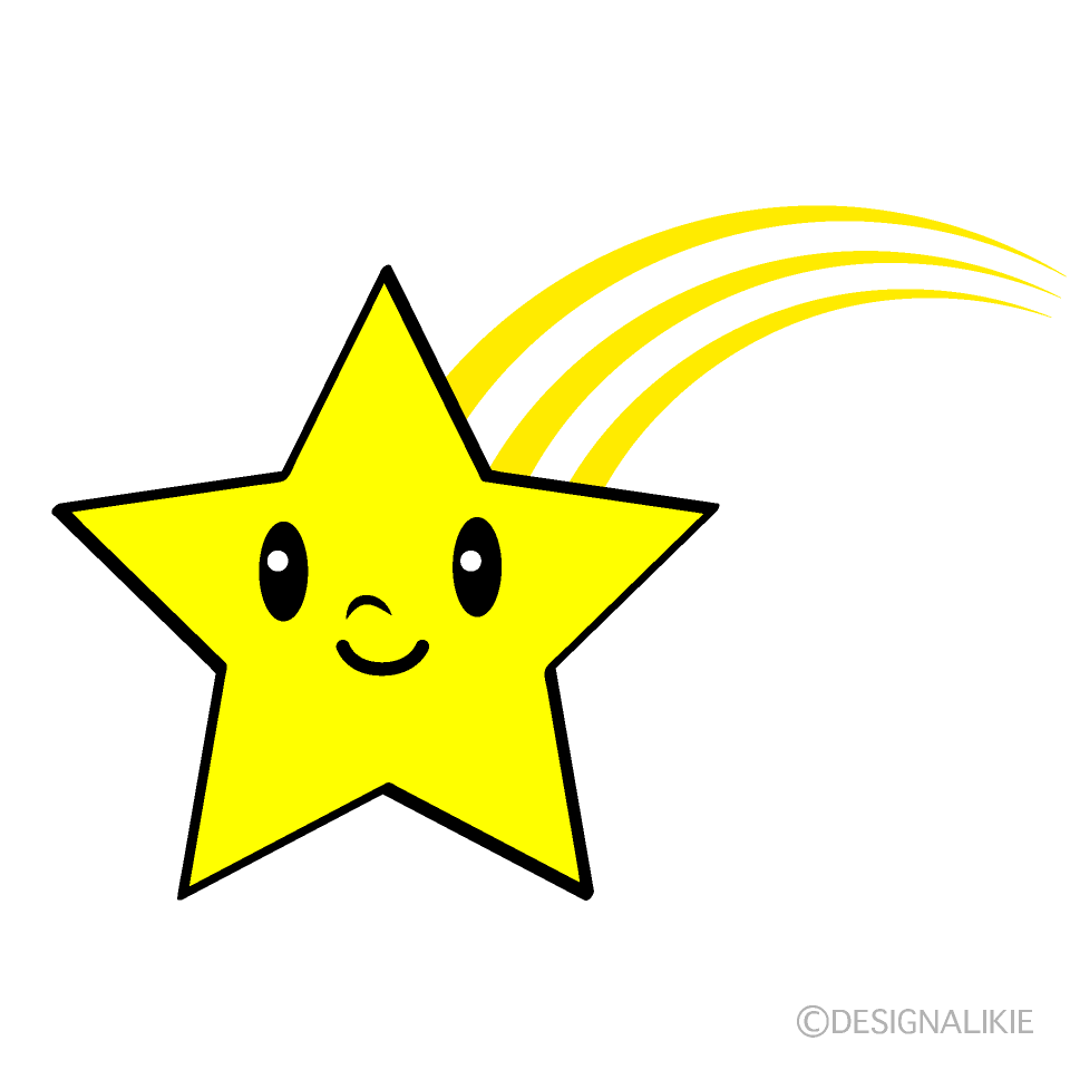 かわいい流れ星イラスト