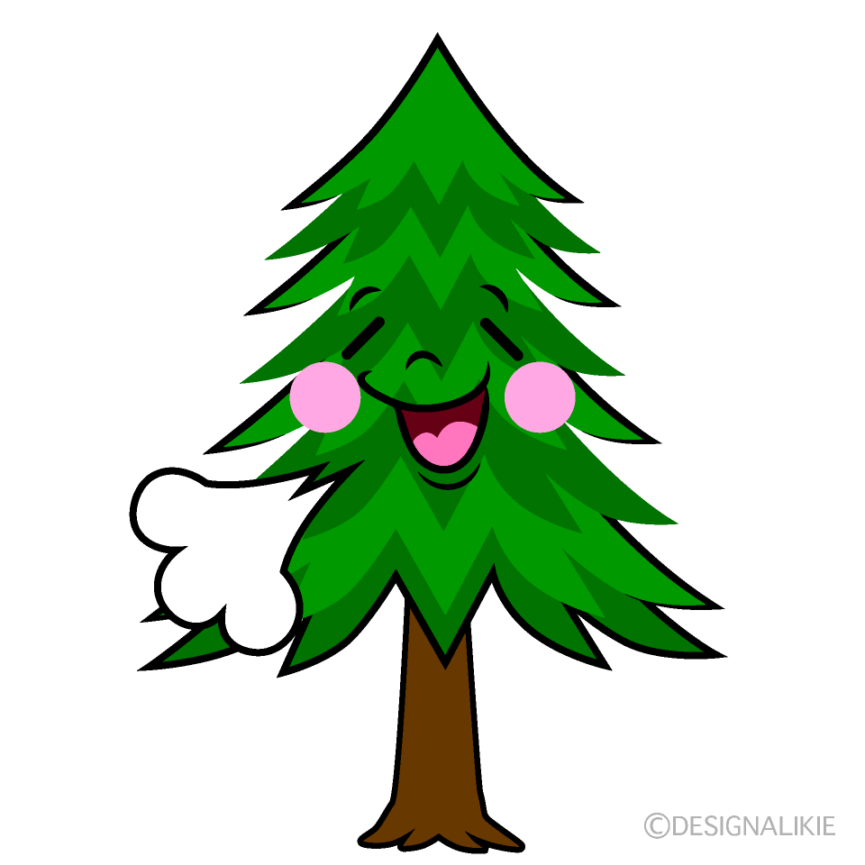 かわいいほっとする針葉樹イラスト