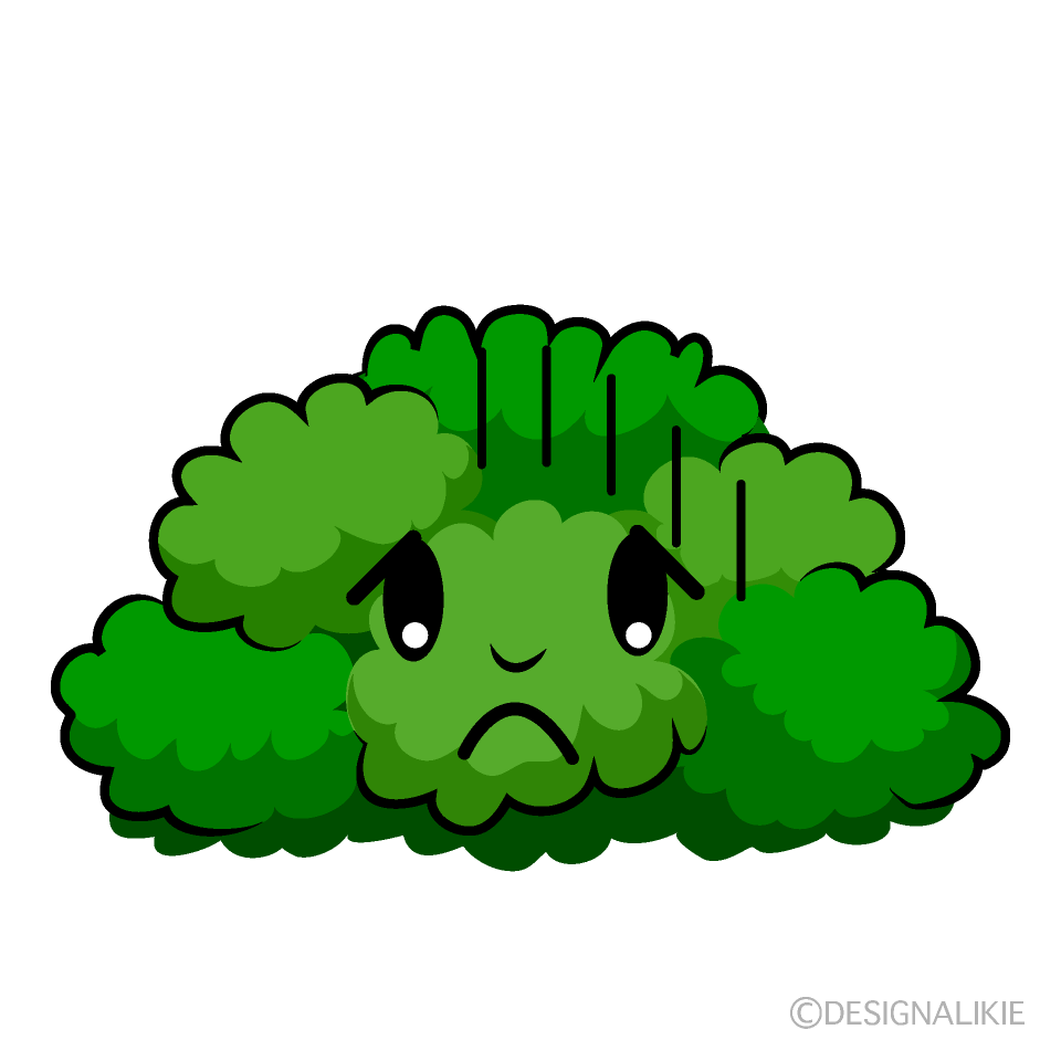 かわいいお辞儀する低木イラスト