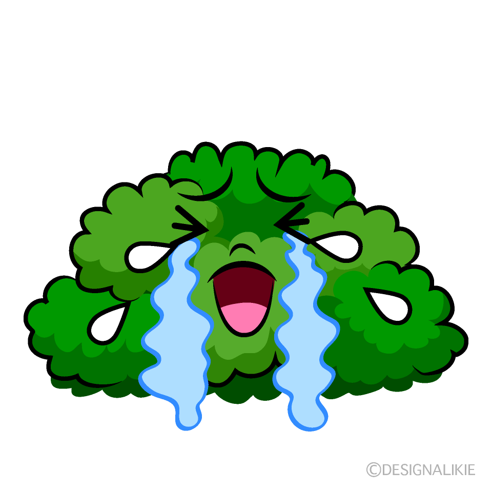 かわいい泣く低木イラスト