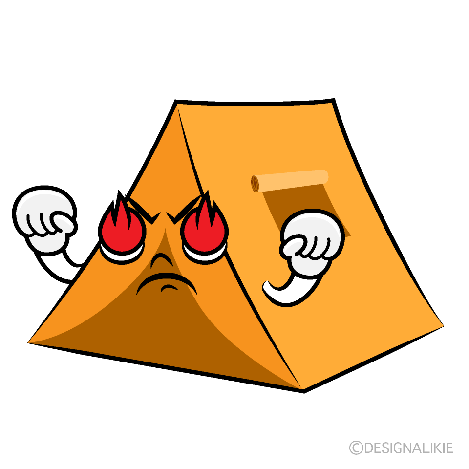 かわいい熱意のテントイラスト