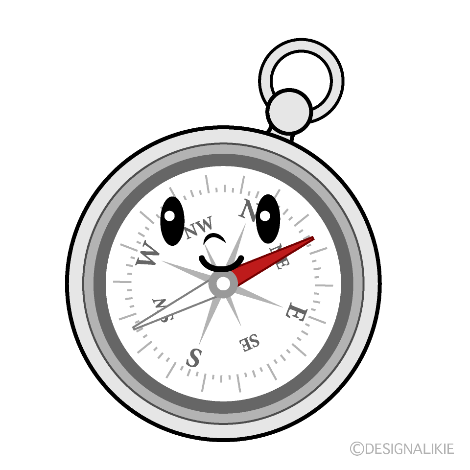 かわいい方位磁針イラスト