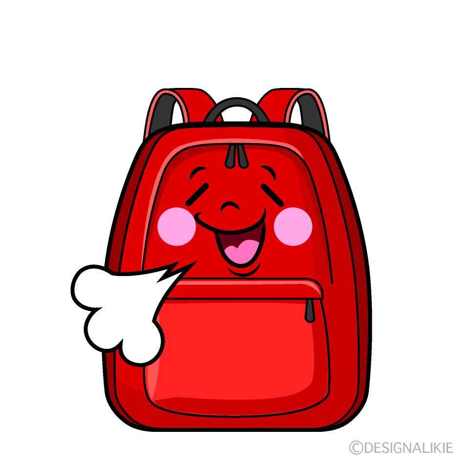 かわいいほっとするリュックサックイラスト
