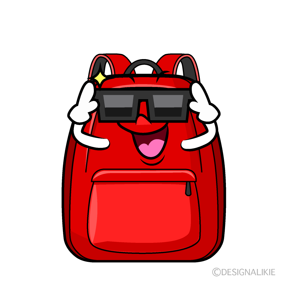 かわいいサングラスのリュックサックイラスト