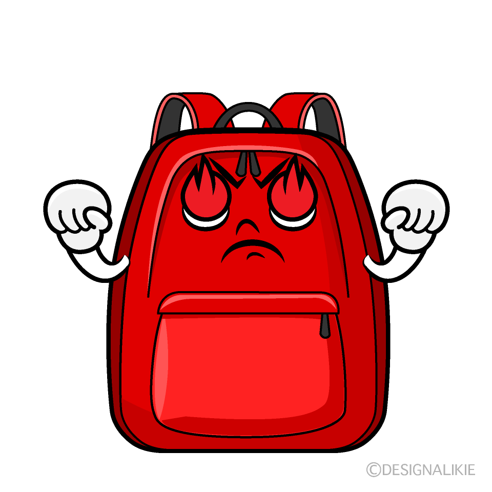 かわいい熱意のリュックサックイラスト