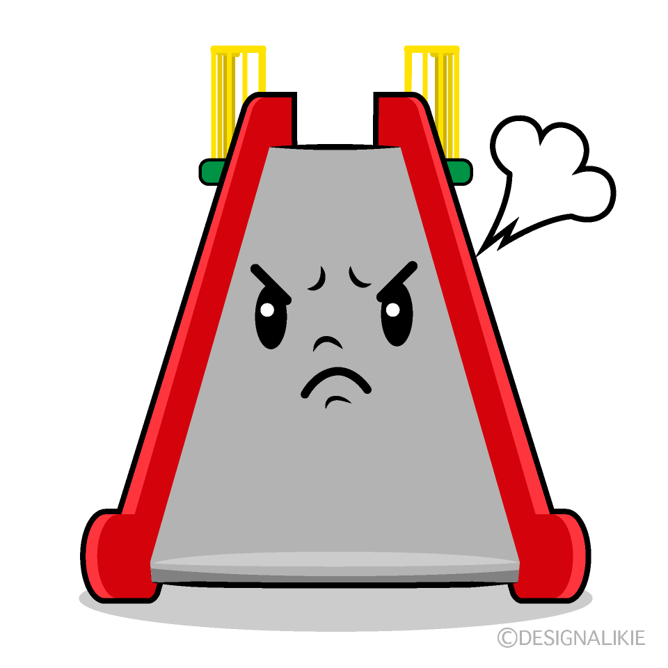 Cute Angry Slide Clipart