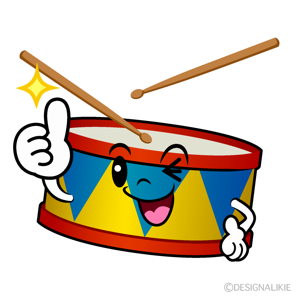 Cute Thumbs-up Drum Clipart