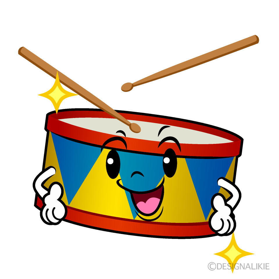 Cute Posing Drum Clipart