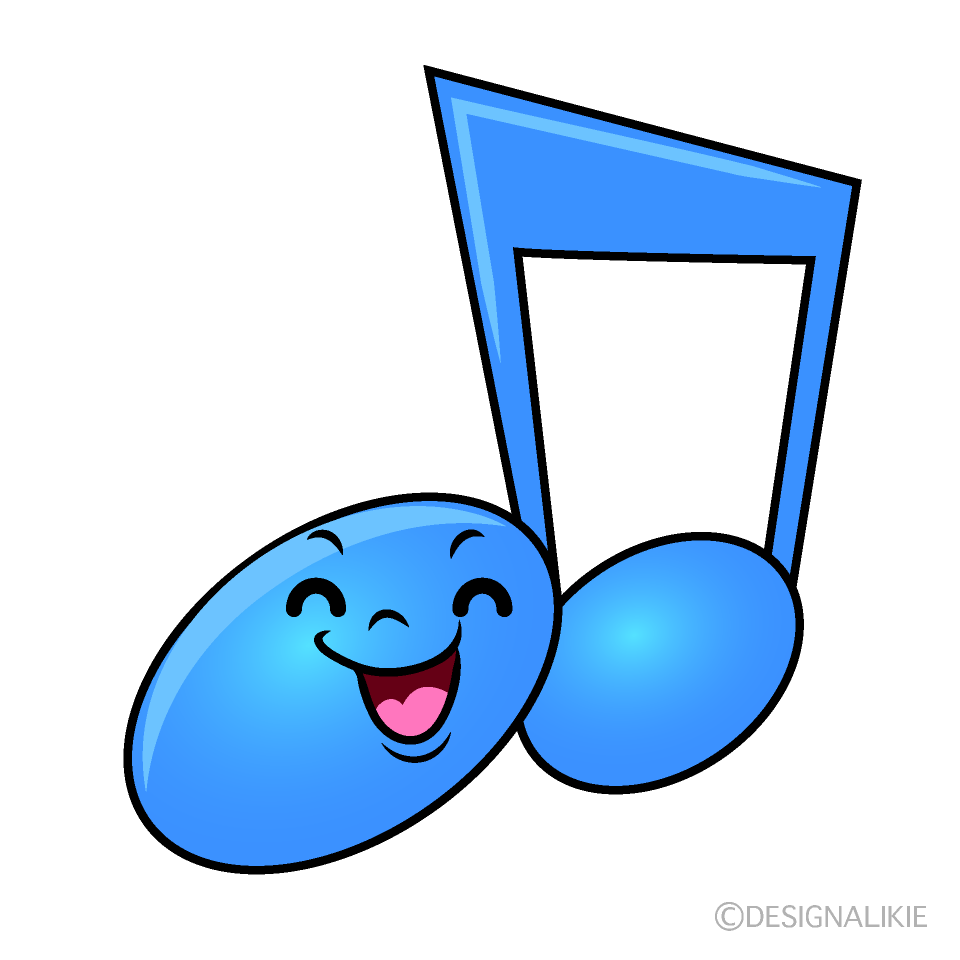 かわいい笑顔の連符イラスト