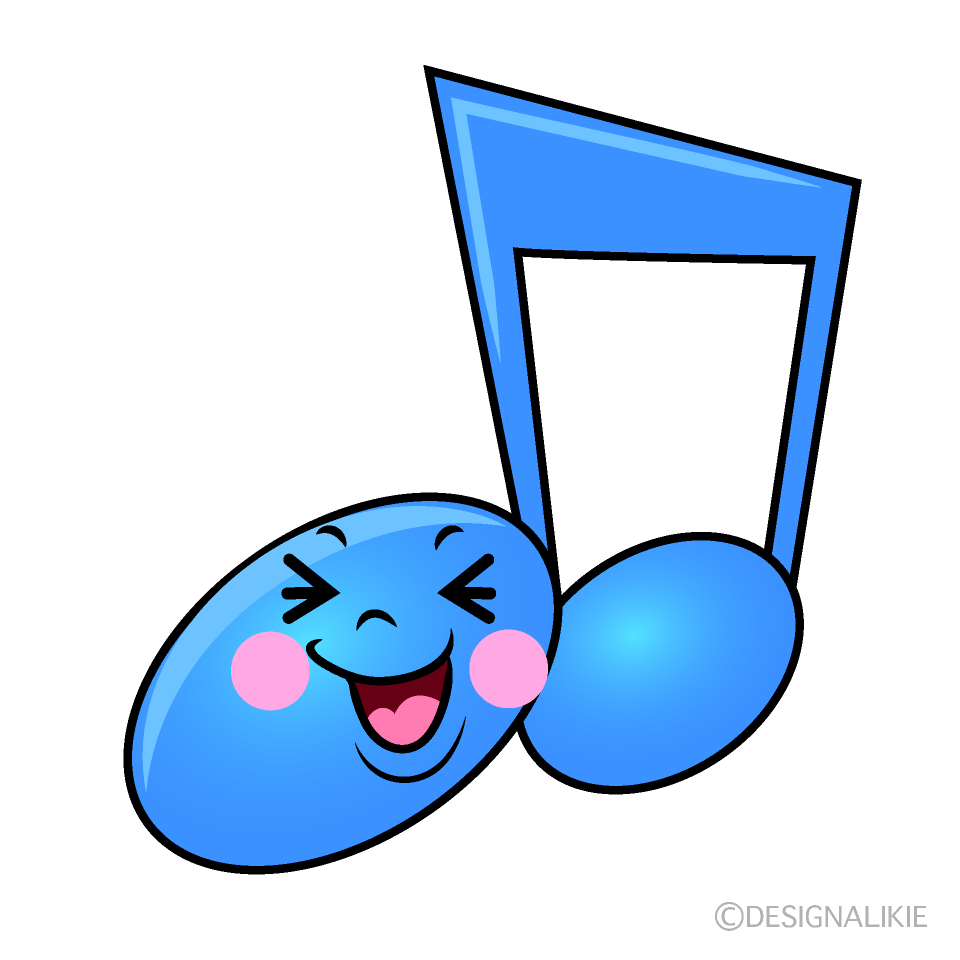 かわいい笑う連符イラスト
