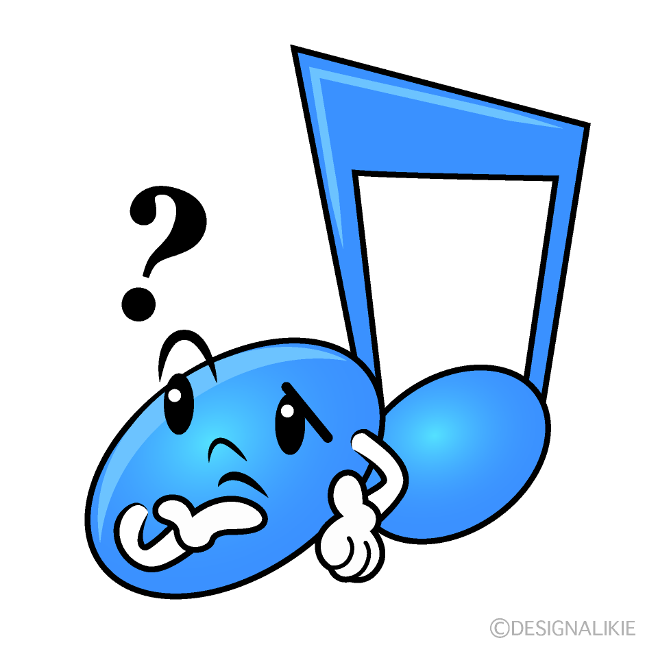 かわいい考える連符イラスト