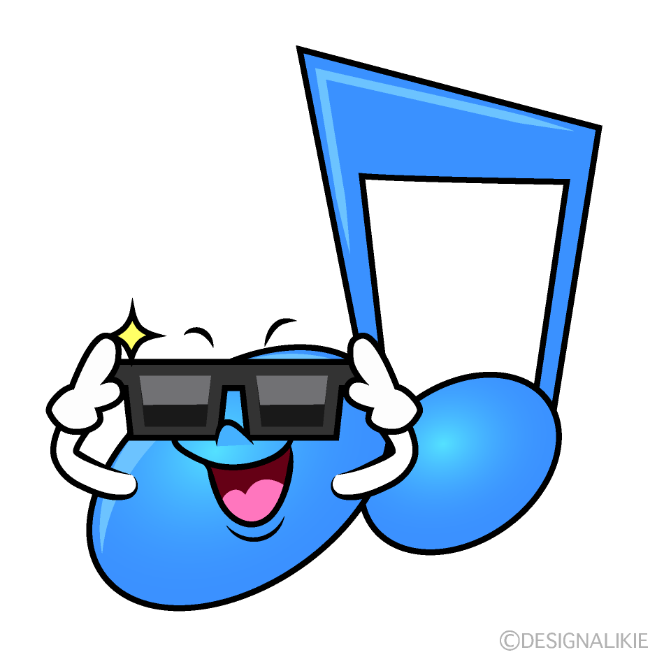 かわいいサングラスの連符イラスト