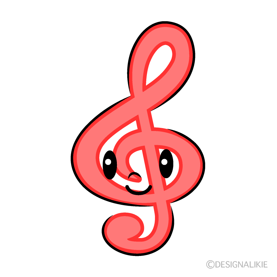 かわいいト音記号イラスト