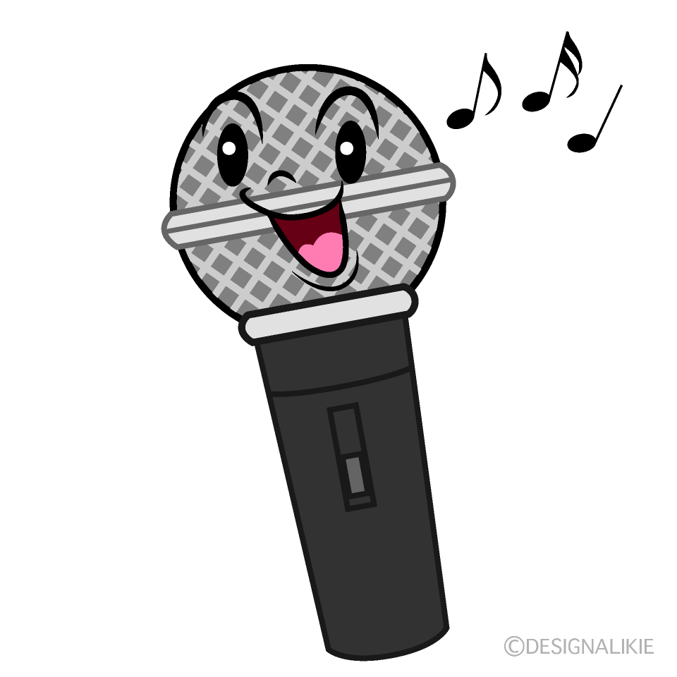かわいい歌うマイクイラスト