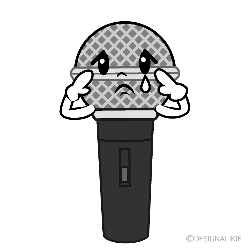 かわいい悲しいマイクイラスト