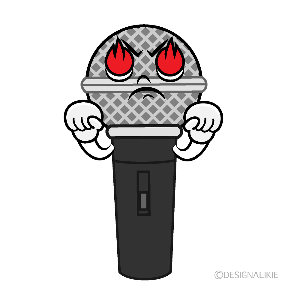 かわいい熱意のマイクイラスト