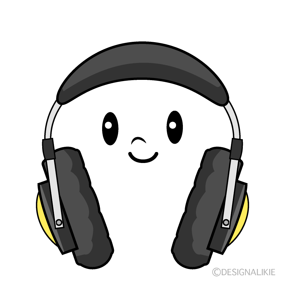 かわいいヘッドホンイラスト
