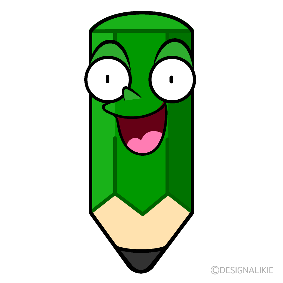 Cute Surprised Pencil Clipart