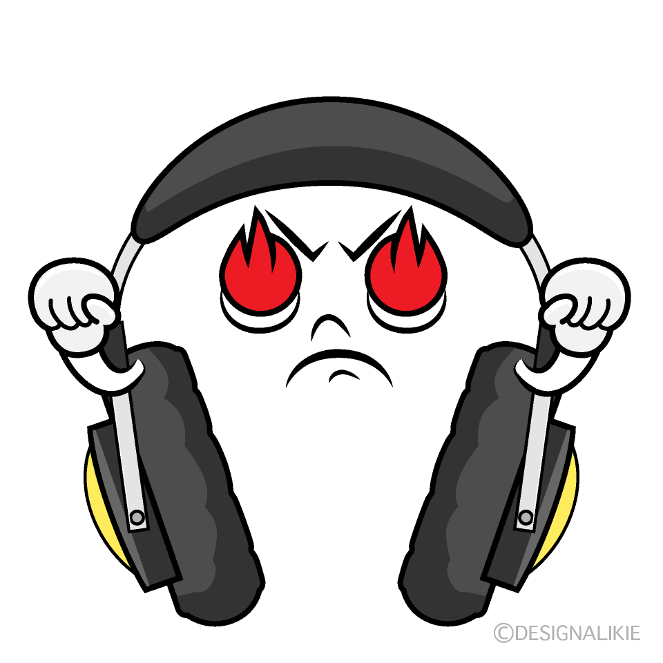Cute Passionate Headphones Clipart