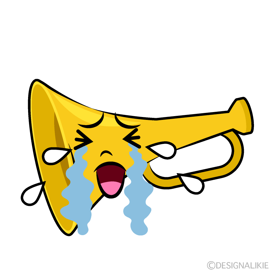 Cute Crying Trumpet Clipart