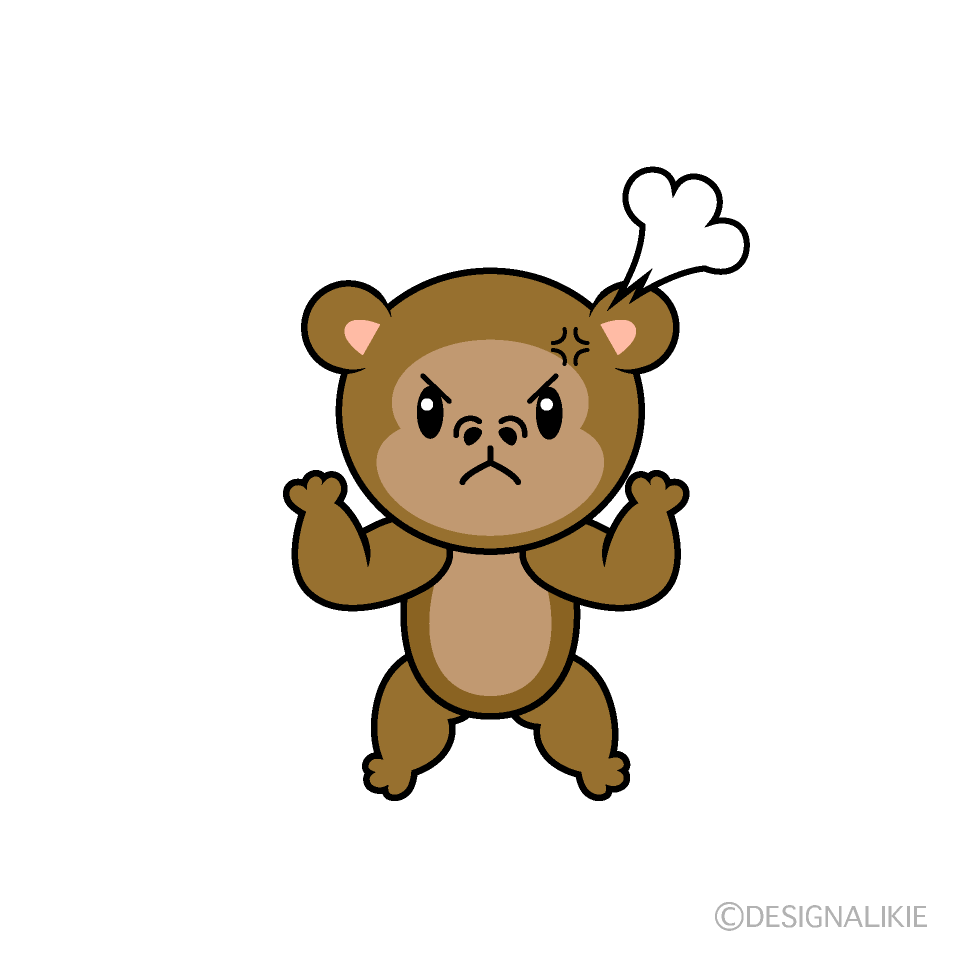 かわいい怒るサルイラスト