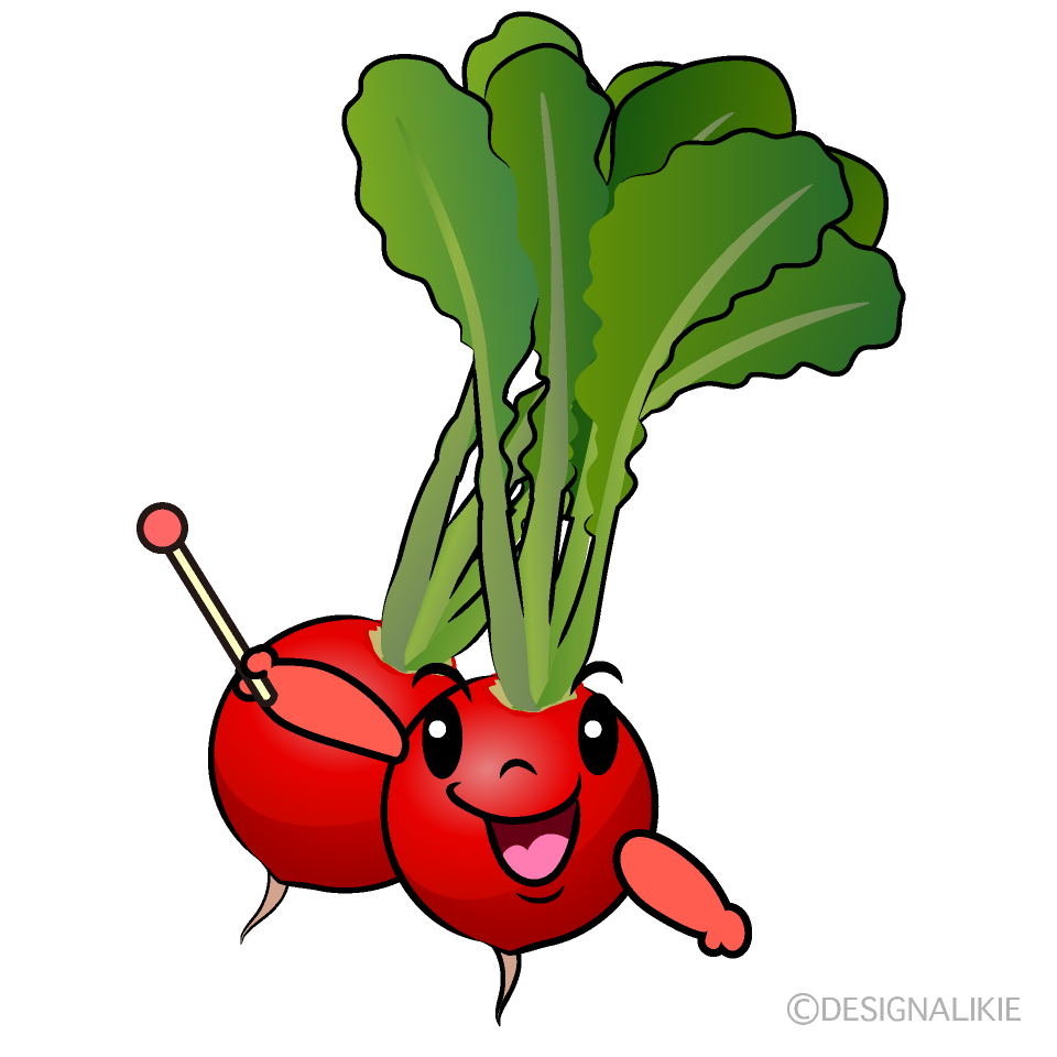 Cute Explaining Radish Clipart